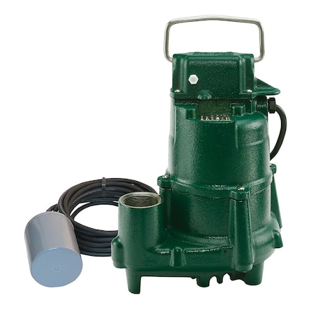 Zoeller Flow-Mate Model 98 1/2 HP 115V Submersible Sump Pump with 20' Piggyback Variable Level Pump Switch 98-0005